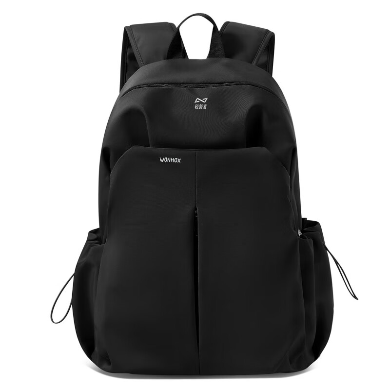 輕騎者雙肩背包女旅行包大容量ins高顏值書包上班出差通勤電腦包 黑色