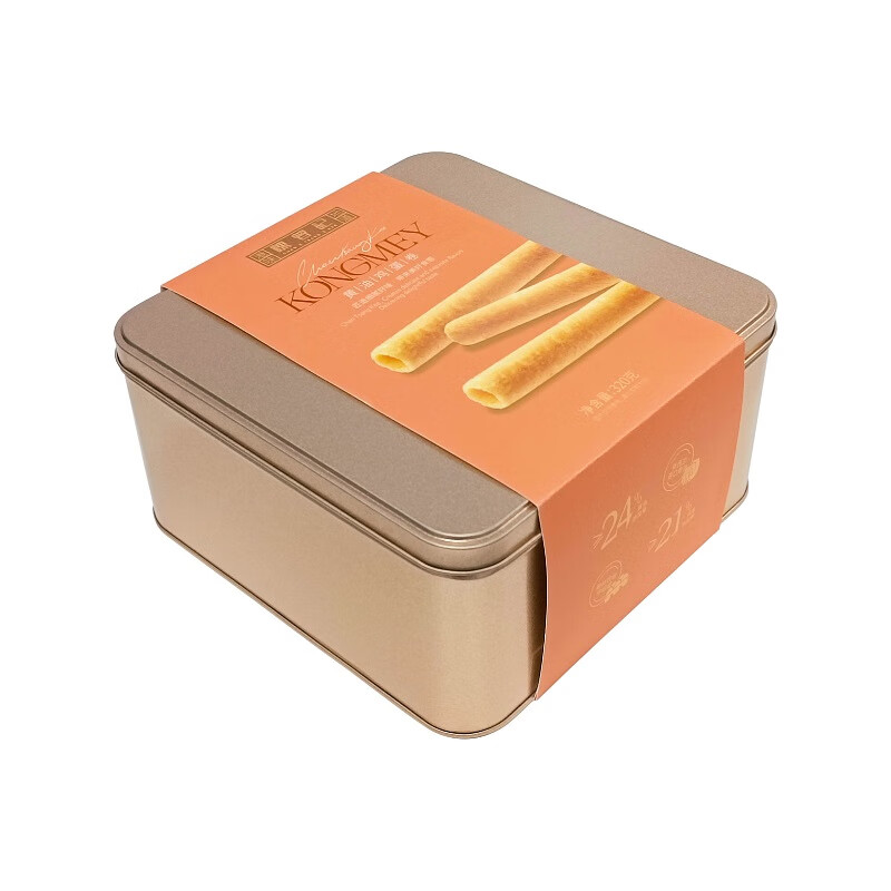 陈曾记黄油蛋卷礼盒装320g香港品牌无人工添加食品孕妇儿童休闲零食特产 经典铁罐装