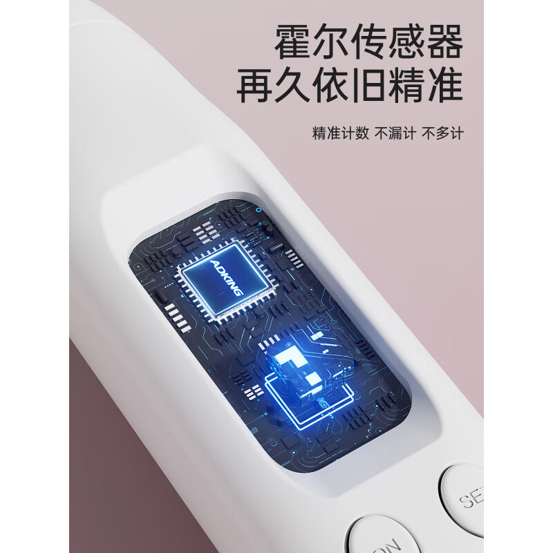 宰搂计数竹节跳绳儿童小学专用幼儿园初学绳子一年级大班学生跳绳 两个装雾霾蓝+木槿紫霍尔精