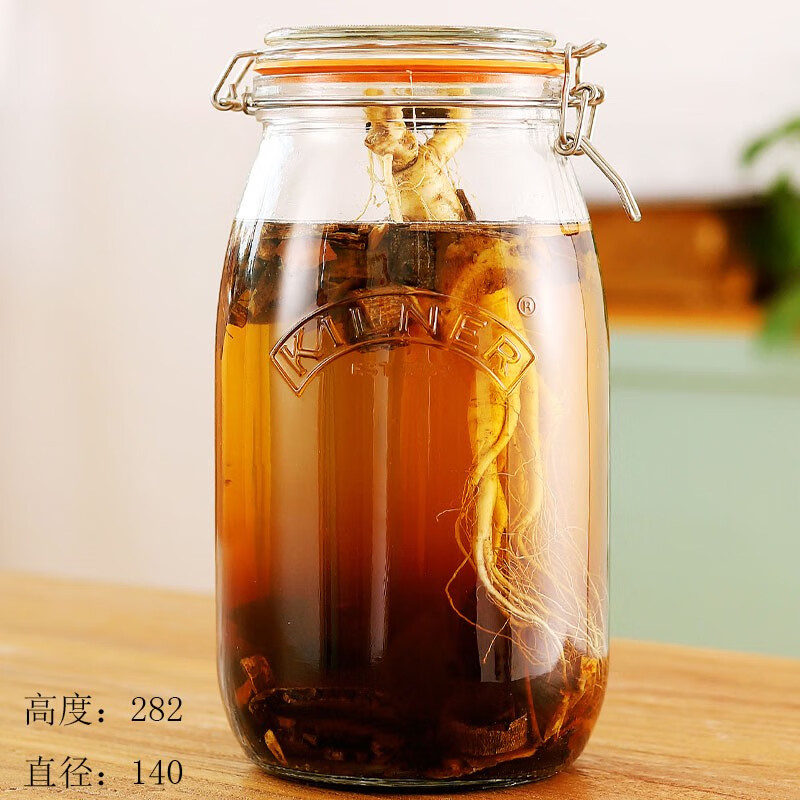 kilner英國泡酒玻璃瓶釀酒罐帶龍頭家用無(wú)鉛飲料桶青梅密封泡酒瓶 白色約6斤裝 贈送酒提子