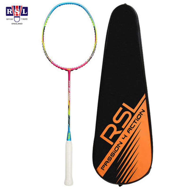 亚狮龙亚狮龙羽毛球拍高磅单拍全碳素纤维进攻型球拍4u SK-4000 RANGE蓝橘色(空拍)