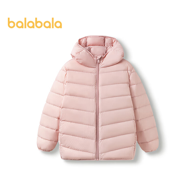 巴拉巴拉男童轻薄羽绒服秋冬装女童连帽亲子外套防泼水防油污209425107201
