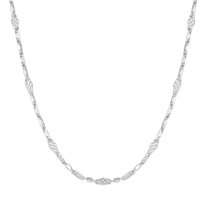 谢瑞麟（TSL）新年礼物铂金项链简约Pt铂金素链女士锁骨链BF472 铂金项链（约5.0g）