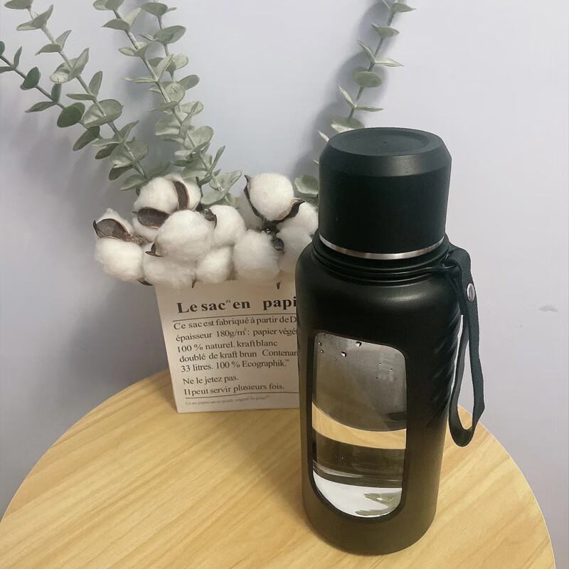 天喜玻璃杯大容量茶水分离双层杯子水杯水壶耐高温便携泡茶茶杯户外杯 500ML
