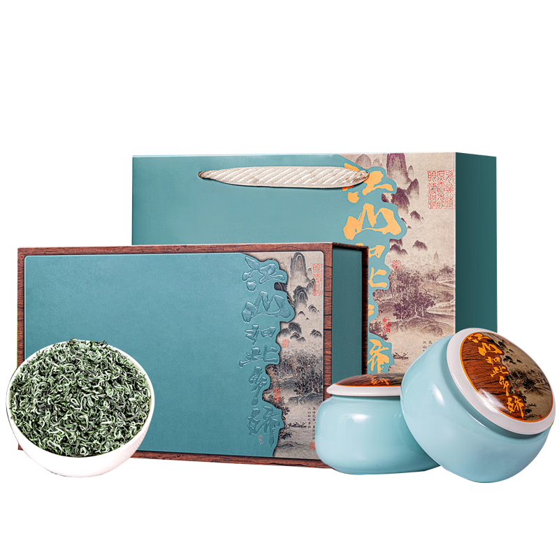 悠茗山碧螺春2025新茶特級明前江蘇綠茶高檔茶葉禮盒節日禮物送長(cháng)輩禮品 【陶瓷雙罐】6A特級碧螺春雙陶罐禮盒裝 250.1g*1盒