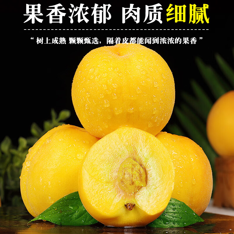 三萌果蔬正宗蒙阴黄桃 山东当季新鲜黄毛桃现摘桃子水果送礼 精选5斤装【单果100g+】净重4.5斤