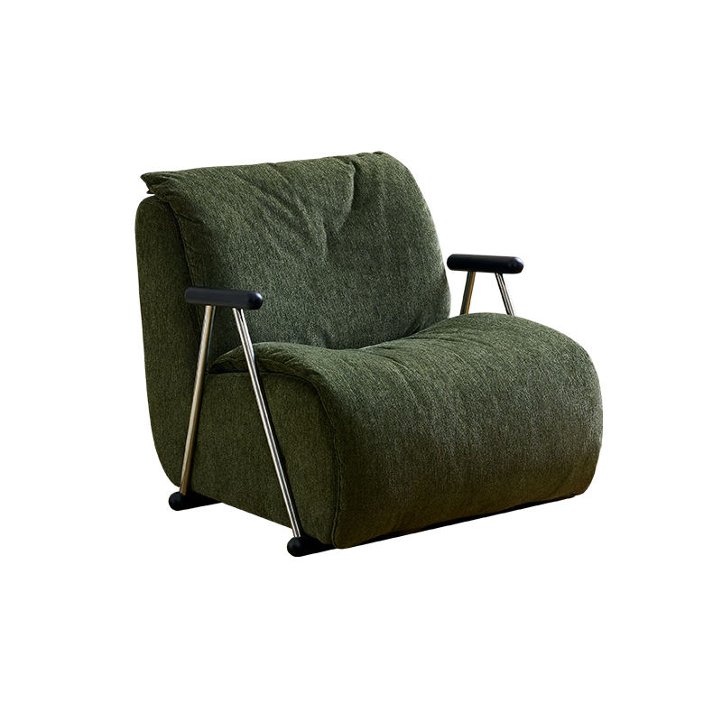 全友家居现代简约椅子久坐舒服客厅单人沙发椅家用懒人休闲可拆洗沙发