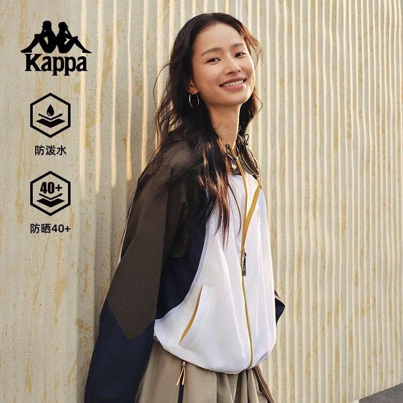 卡帕（Kappa）背靠背夏季2025新款運(yùn)動(dòng)防風(fēng)衣女防潑水外套夾克防曬衣K0F42FJ82 韓國(guó)白-012 S