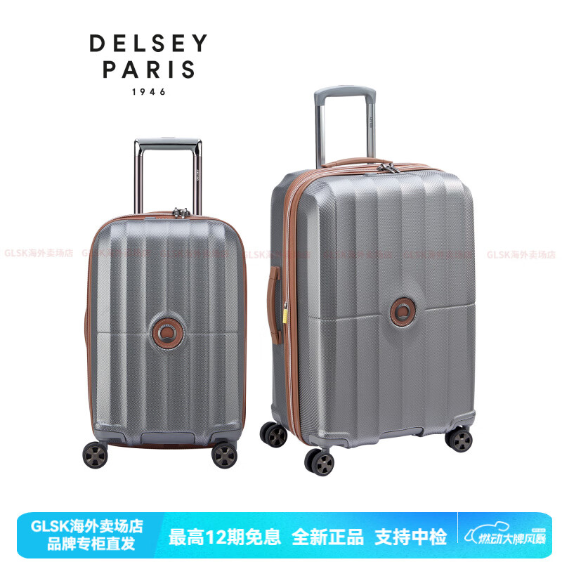 DELSEY戴樂(lè )世拉桿箱旅行箱登機行李小香箱擴容生日禮物男女2087 鉑金灰 20寸