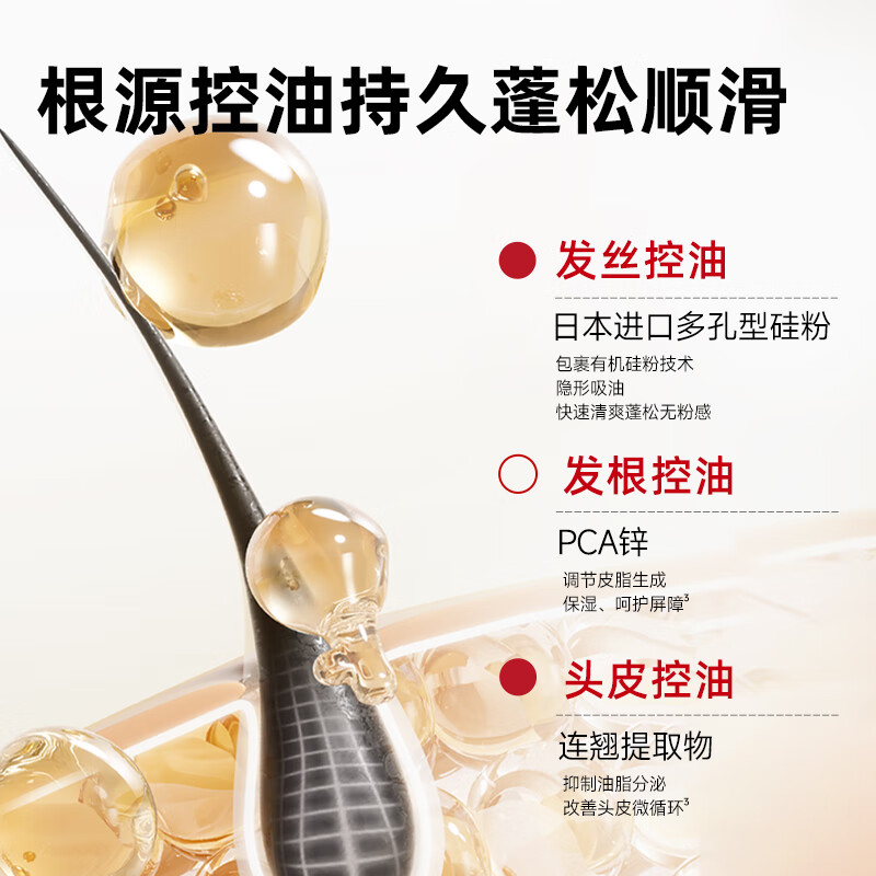 珂岸免洗洗发水控油蓬松高颅顶清爽去油舒缓头皮持久留香去味速干便携 【去油蓬松】免洗80ml*2