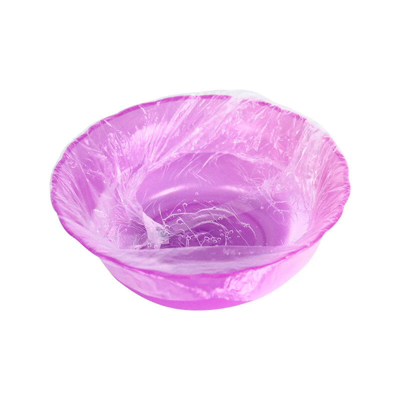 雅丽致一次性美容盆袋松紧套洗脸盆袋子盆套美容院一次性盆袋加厚塑料袋 洗脸盆平口袋1000只【长30*宽40】