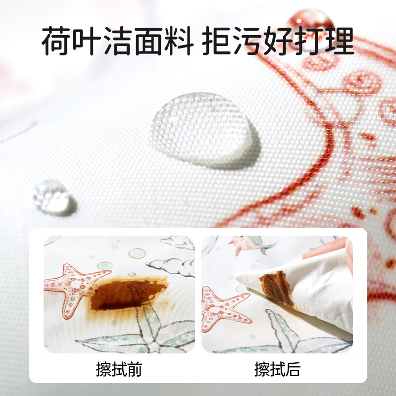 ELLE BABY婴儿罩衣宝宝吃饭衣反穿设计防水防油防污透气可机洗围兜画画衣 巴黎之旅 90/52