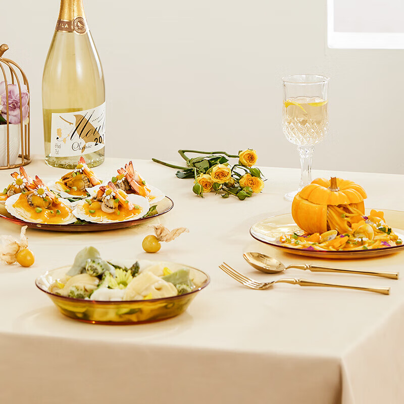 VISIONS康宁晶灿镜面系列饭面碗汤碗玻璃碗耐高温沙拉碗蝶餐具套装家用 晶灿系列-双耳小碗 2件套