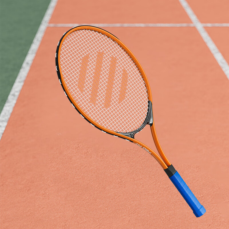 飛爾頓fed網(wǎng)球訓(xùn)練器單打單人帶線打回彈有線固定自打一個(gè)人打網(wǎng)球神器 炫麗橙成人單只拍[僅球拍]