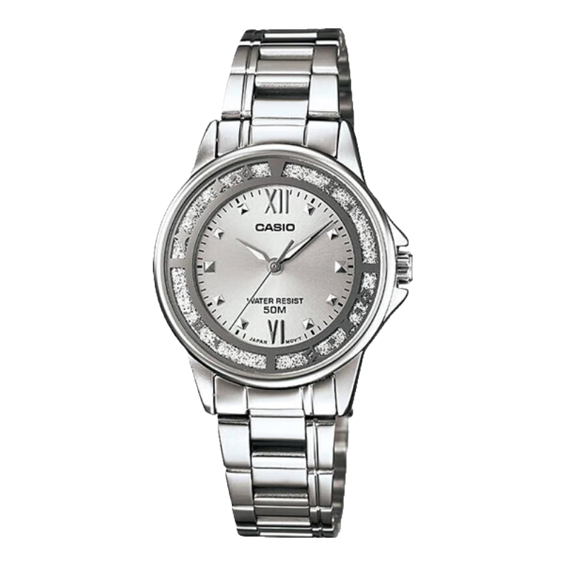 卡西歐(CASIO)碎碎冰手表 休閑簡(jiǎn)約冰藍冰粉盤(pán)小表女士電子表 情人節禮物送女友 LTP-1391D-7AVDF