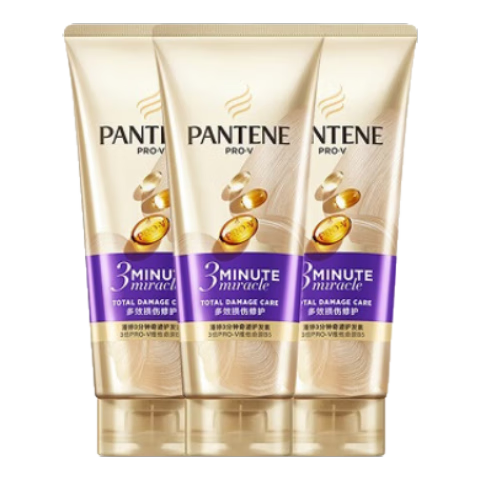 潘婷3分钟奇迹护发素多效损伤修护润发乳染烫毛躁补水精华发膜 3分钟奇迹修护【划算装】180ml*2+40ml