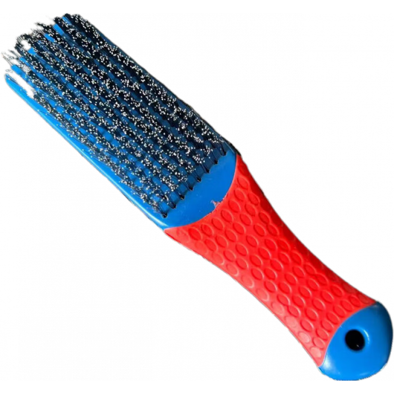 山中玉文玩核桃金剛清理保養(yǎng)打底納米豬鬃鋼絲硅膠手柄刷軟硬毛工具套裝 藍柄鋼絲刷1把(打底快又亮)