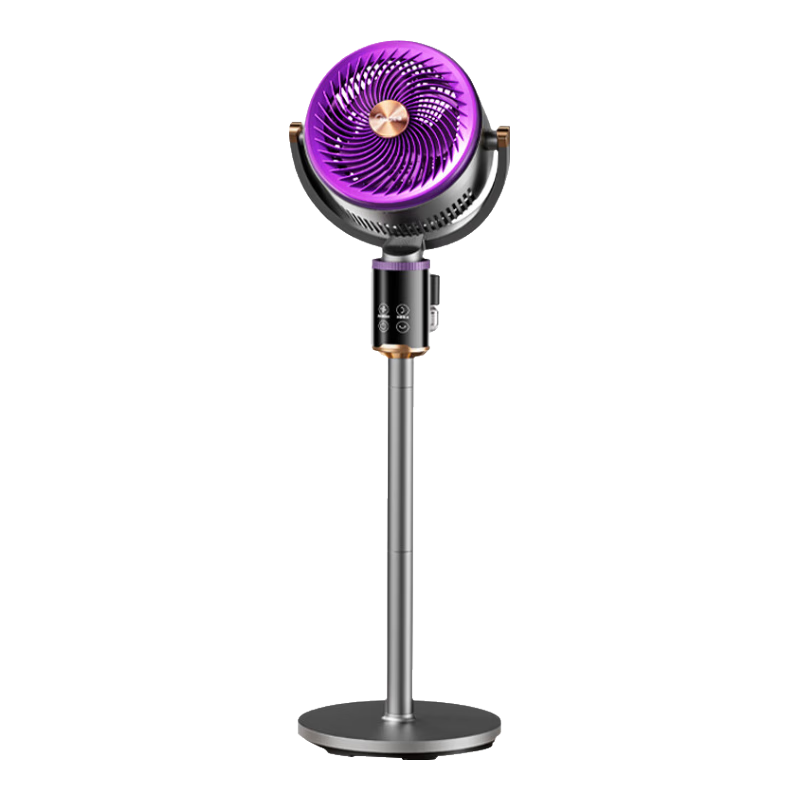 美的（Midea）电风扇空气循环扇暴风驱蚊落地扇家用大风力静音净化扇 组合装【高端驱蚊款】紫色+3瓶驱蚊液