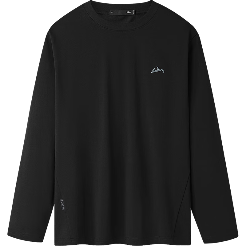 HLA海澜之家长袖T恤男秋季25山不在高系列圆领打底衫男