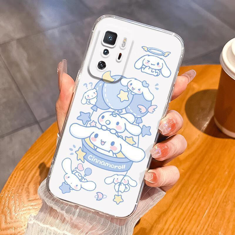 良友情红米note7 note8 note10 pro手机壳可爱女note10pro潮男高透redmi 10x note9 4g 5G透明防摔 节日玉桂狗CS6016透明太空壳 红米 10X 5G