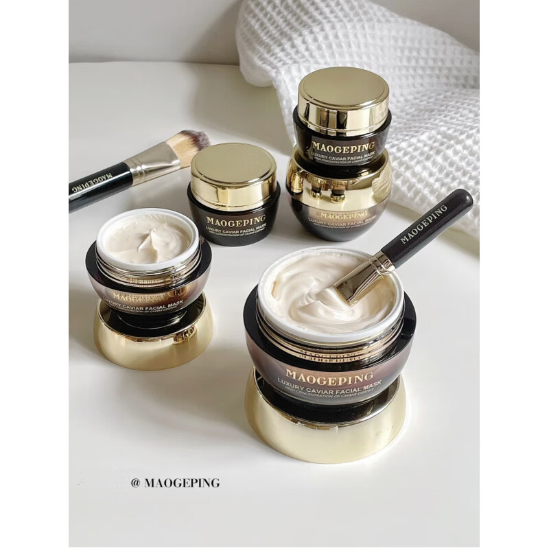 毛戈平魚(yú)子醬面膜涂抹式補水面膜保濕修護提亮舒緩熬夜救急30g官MGPIN官 30g 正裝帶原裝刷