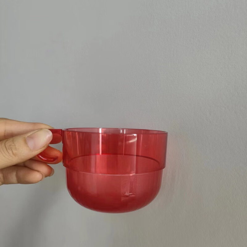 特百惠（Tupperware）230ml相伴小杯牛奶咖啡果汁杯190ml精美小巧水杯可微波 红色-190ml精美小杯