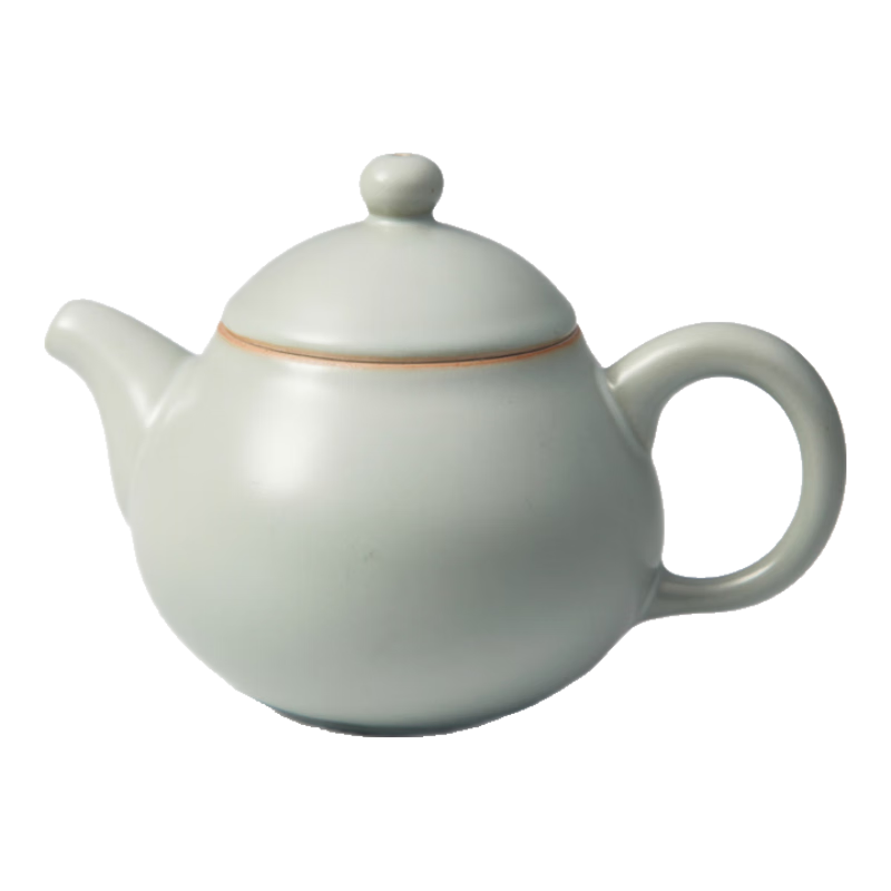 汝道汝窑茶壶功夫茶具泡茶壶单壶汝瓷可养开片泡茶器小号茶壶茶道礼品 汝窑文旦壶200ML