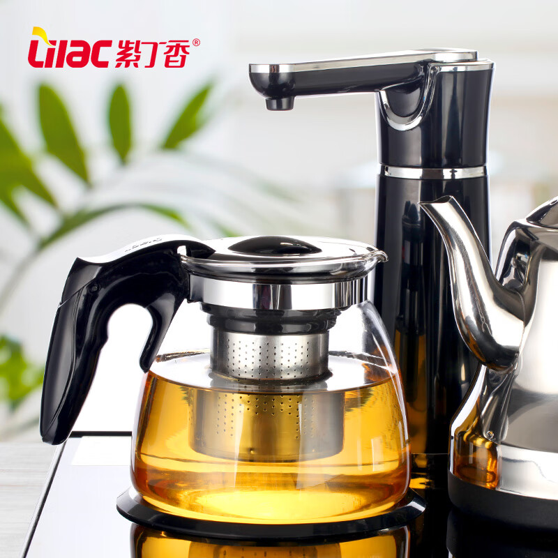 紫丁香（Lilac）茶吧机上的玻璃水壶饮水机通用冲沏单泡茶壶加厚保温耐热茶具套装 小怡然单壶适配98%茶吧机 900ml 801mL(含)-900mL(含)