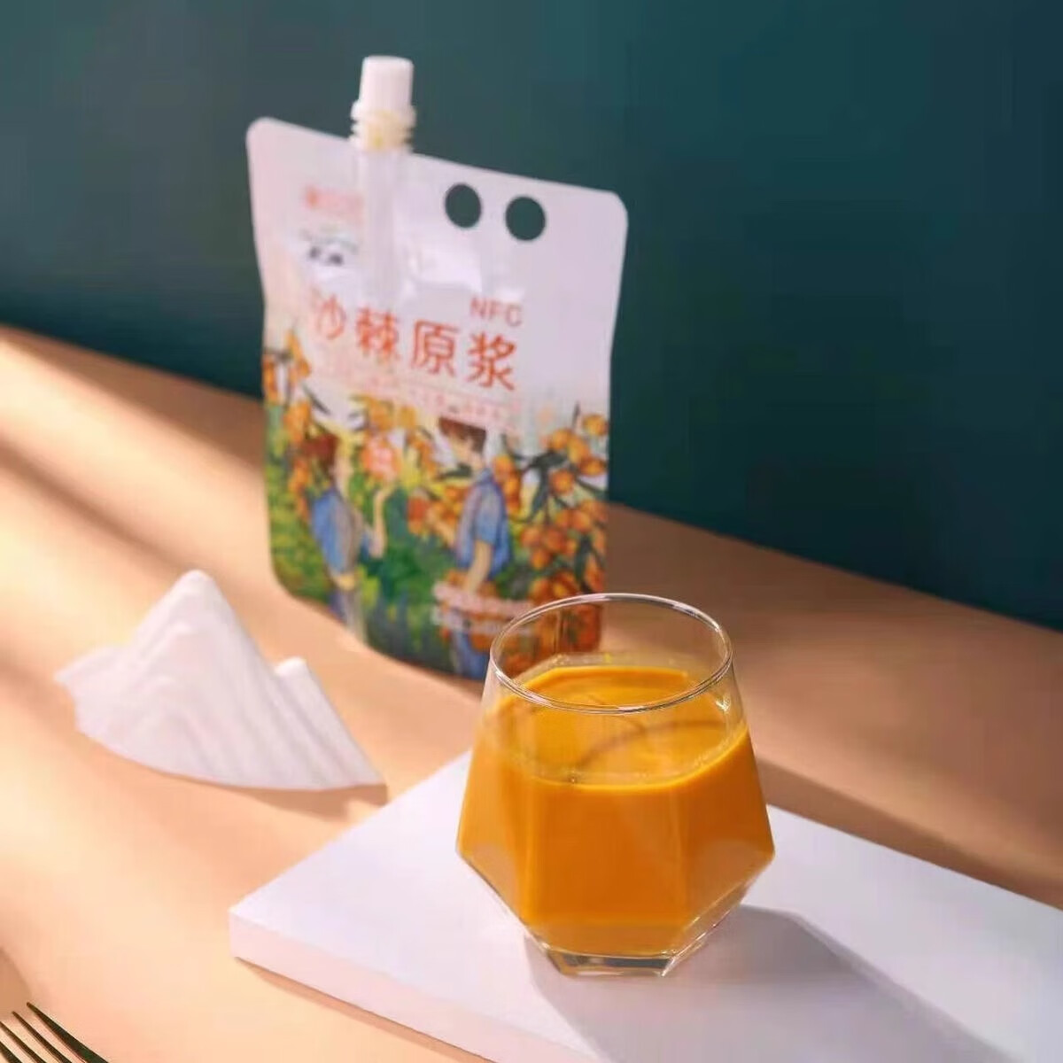 【地标甄选】新疆聊小天沙棘原浆礼盒装沙棘原汁果汁300ml*6袋 300ml*6袋礼盒