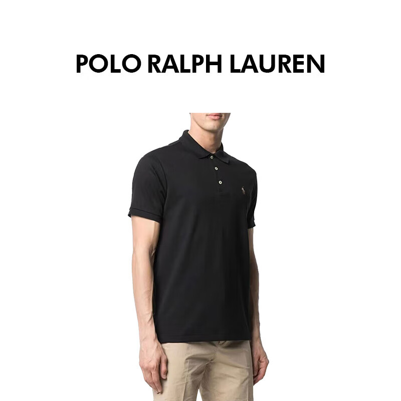 Polo Ralph Lauren拉夫劳伦夏季新款纯棉潮流男短袖t恤polo衫710666999002黑L