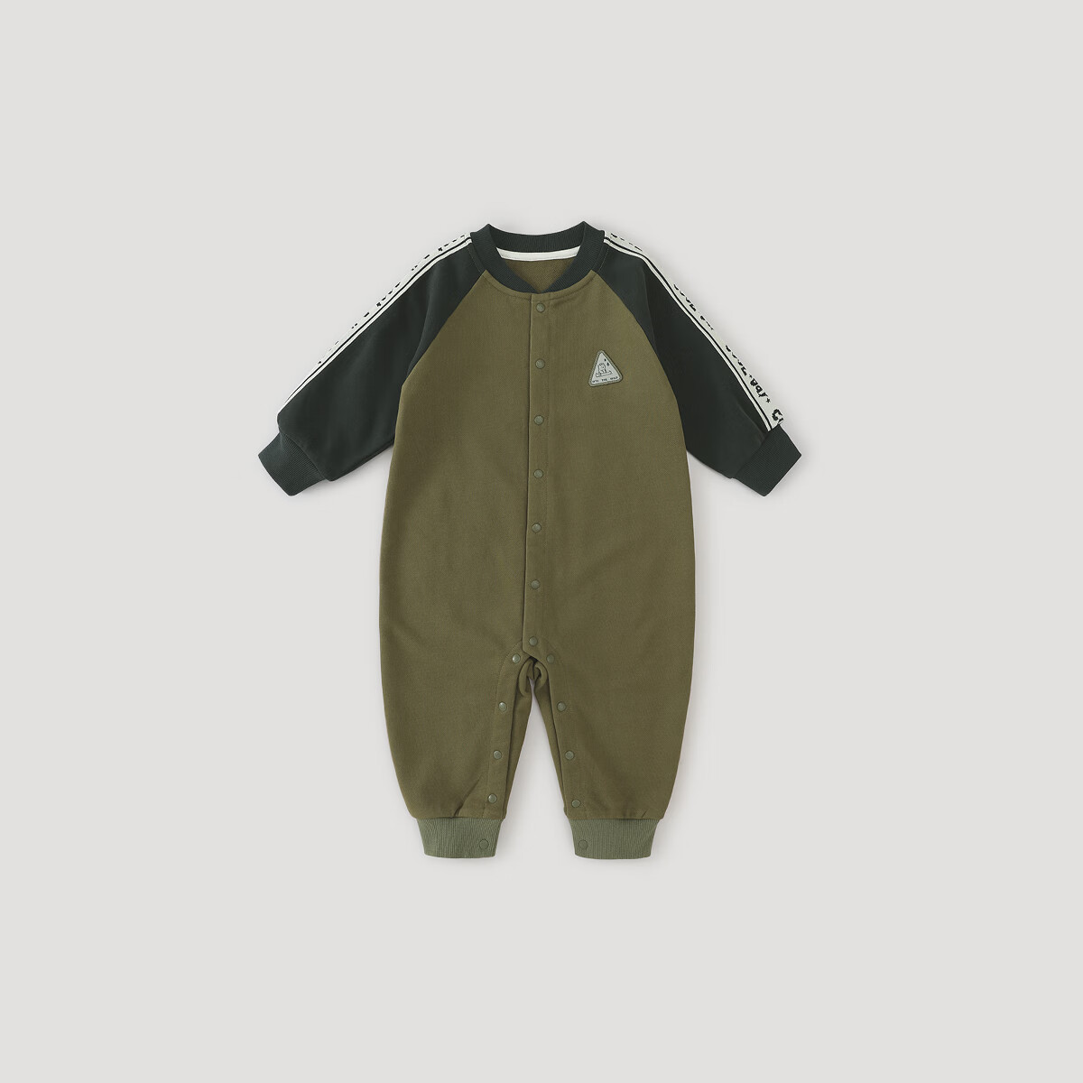 巴厘小猪宝宝秋装男宝秋冬卫衣哈衣春秋连体衣超洋气炸街衣服婴儿外出服 山野绿 80cm