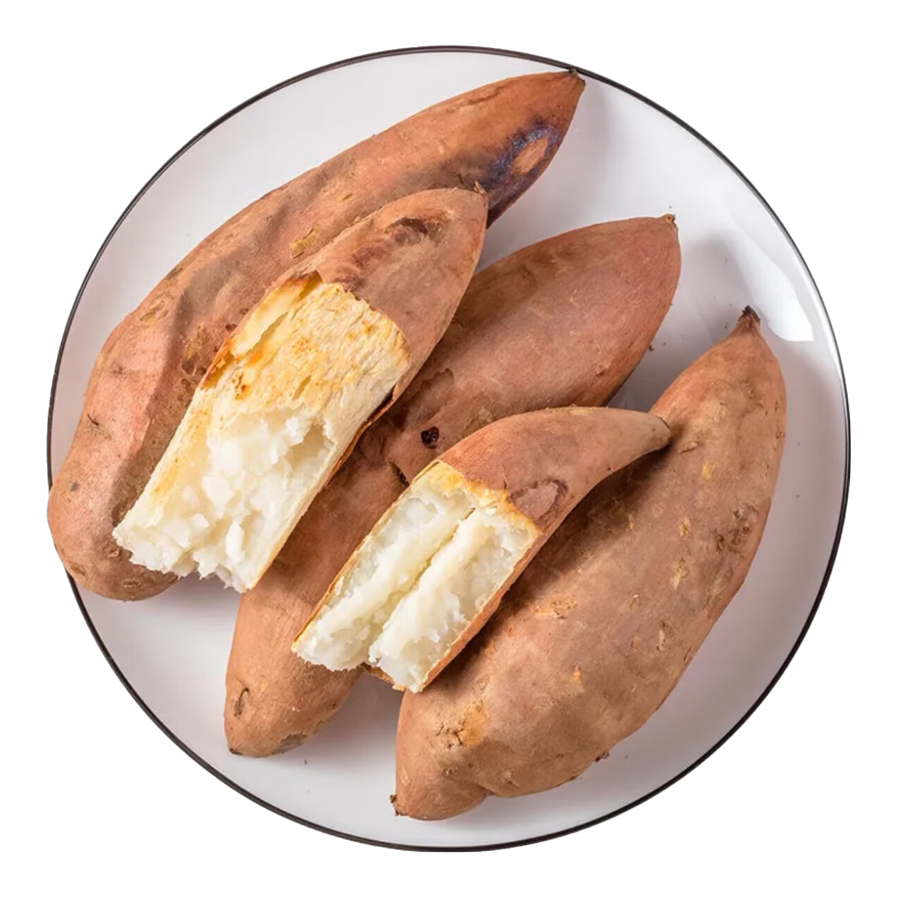 【秋冬蔬菜】正宗哈密冰糖薯直播间糖心板栗番薯超市早餐 哈密冰糖白薯 2斤 带箱 中大果（单果150g-500g）