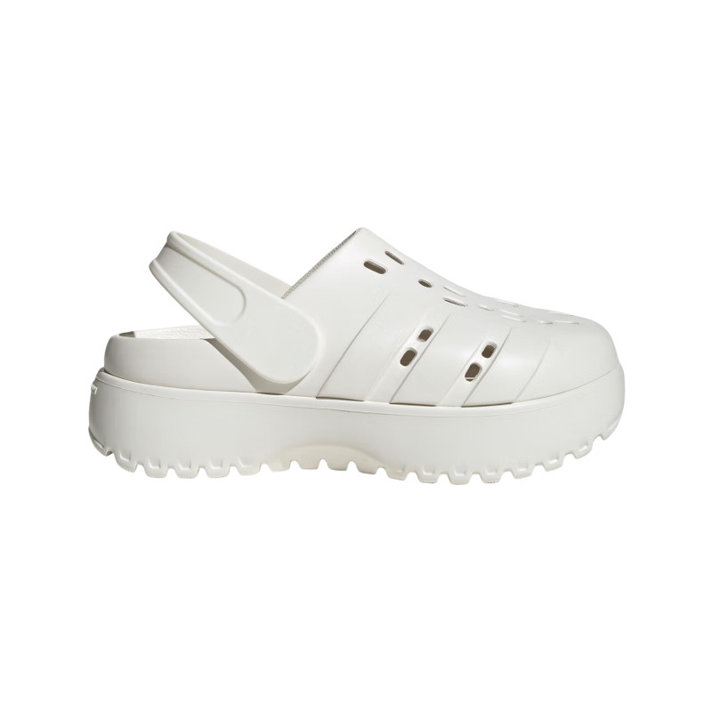 adidas洞洞鞋ADILETTE CLOG PLATFORM厚底增高拖鞋阿迪达斯轻运动 亮白 42