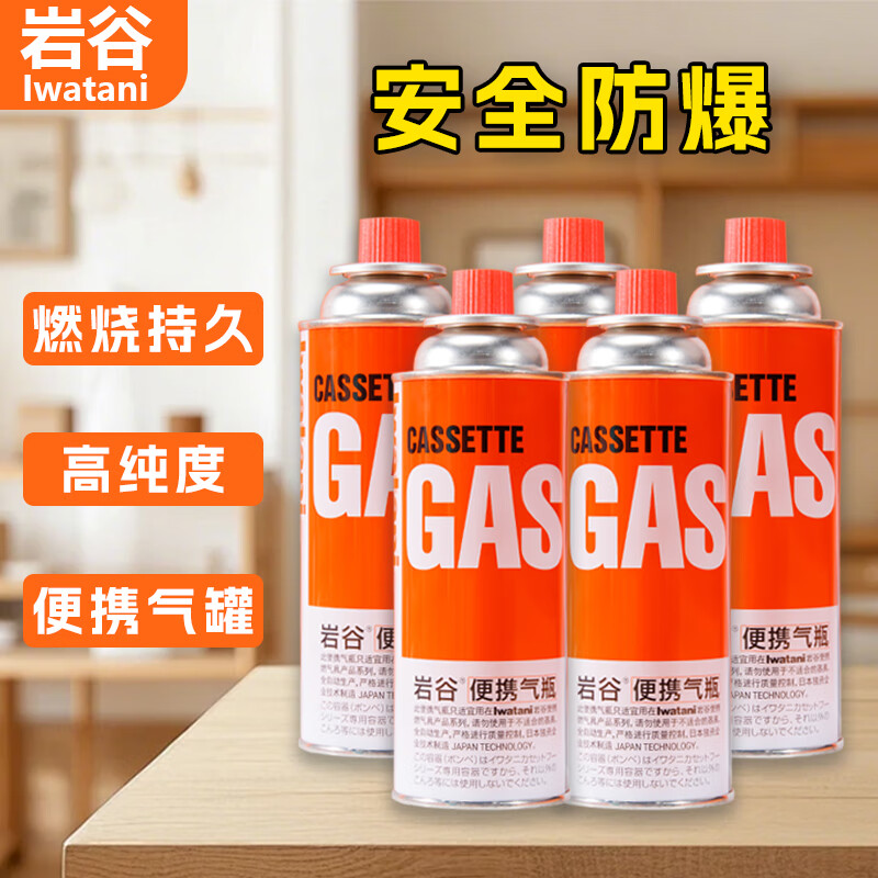 岩谷（Iwatani）卡式炉气罐燃气体便携气瓶250g卡磁炉安全防爆喷枪瓦斯丁烷罐 岩谷250G*4瓶