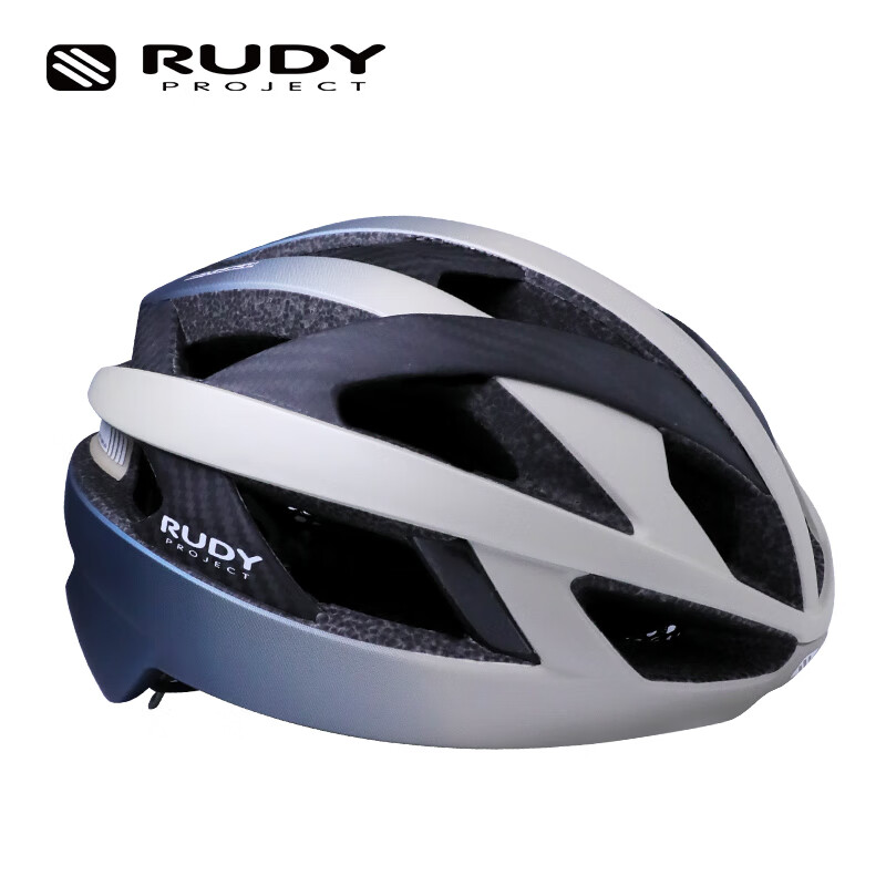 RUDY PROJECT璐迪自行车穿戴装备公路盔碳纤维半盔山地车越野车安全头盔REBEL 哑光香槟金蓝（渐变系列限量款 L