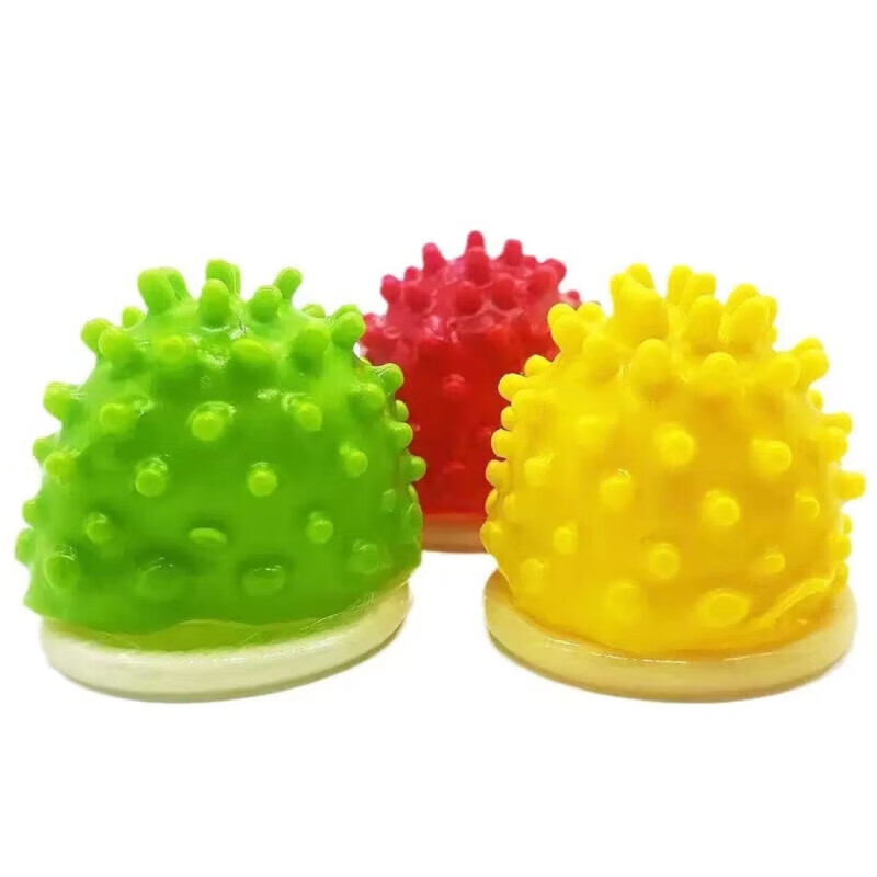 通用套带假龟头大头情趣刺套男用持久大颗粒狼牙套女用高潮性用 新款大头带刺套5个【送润滑液】