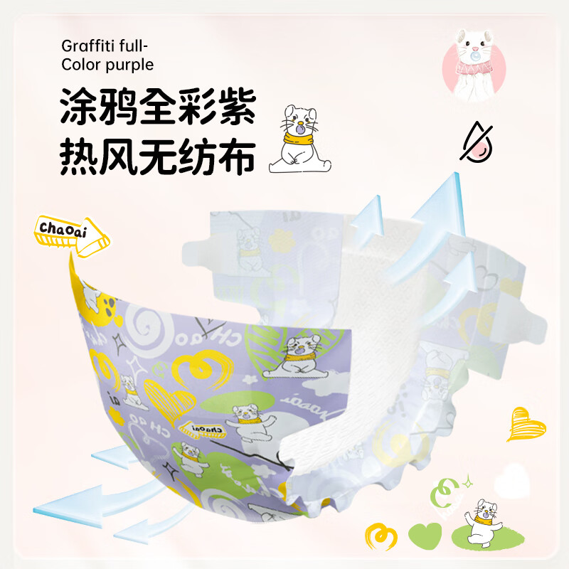 超爱[拉拉裤]冰山物语Pro系列医护级超薄透气婴儿夜用尿不湿环腰一体 拉拉裤XXXL码60片