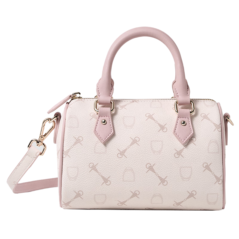 why高级感波士顿枕头包2025新款女士圣诞单肩斜挎女包情人节 桃桃粉【加入会员下单赠礼盒】