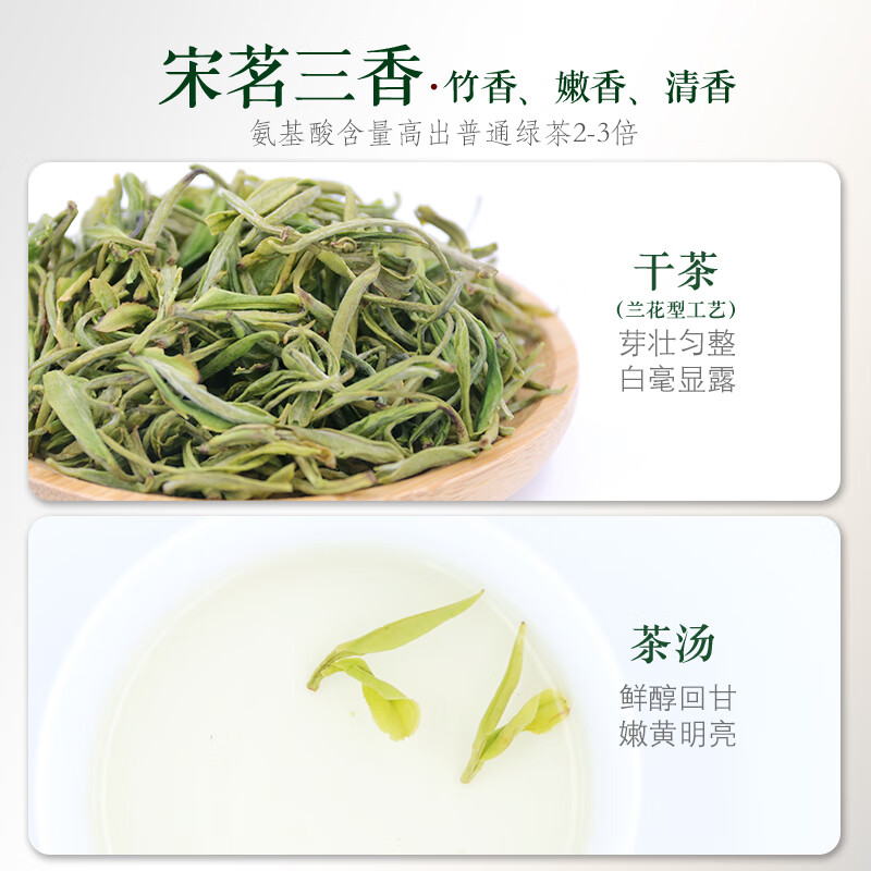 宋茗白茶2025新茶上市明前安吉白茶春茶特級口糧茶綠茶特產(chǎn)茶葉50g