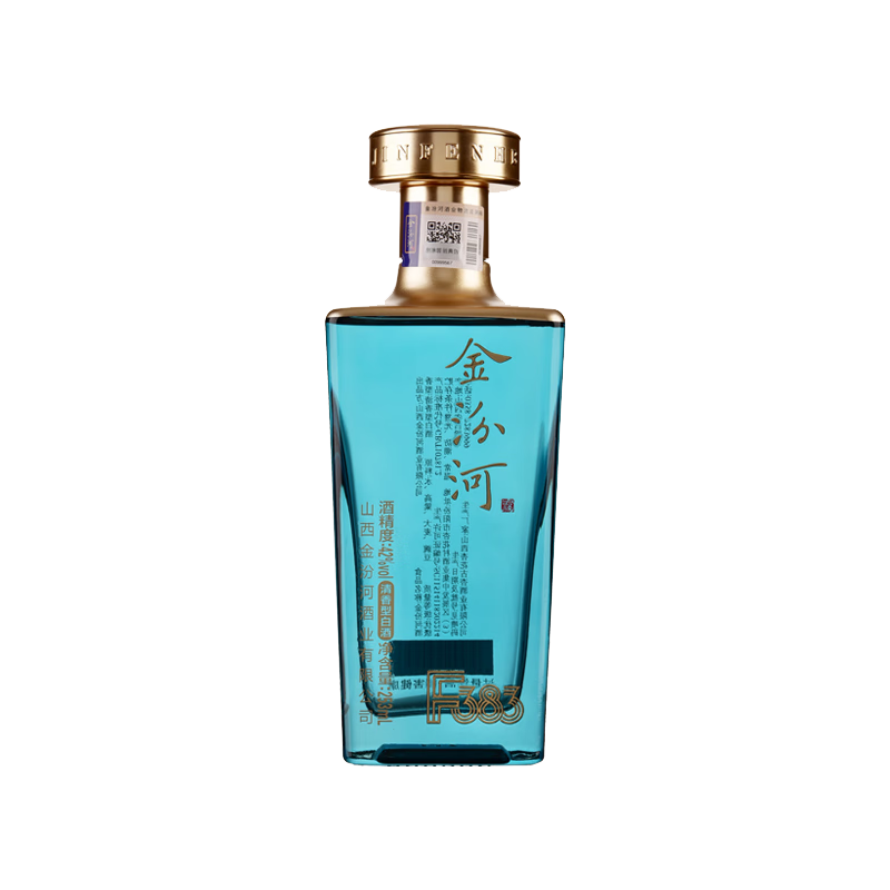 金汾河F383 清香型白酒 53度500ml 宴请收藏山西自饮送礼 礼盒装 42度 253mL 12瓶 整箱光瓶装