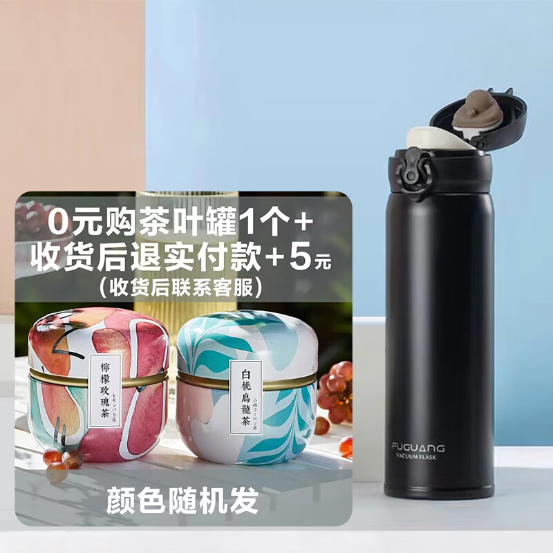 弹扣保温杯男女生316不锈钢学生水杯上学专用车载杯子高颜值HL 活动专享发便携钢材茶叶罐1个