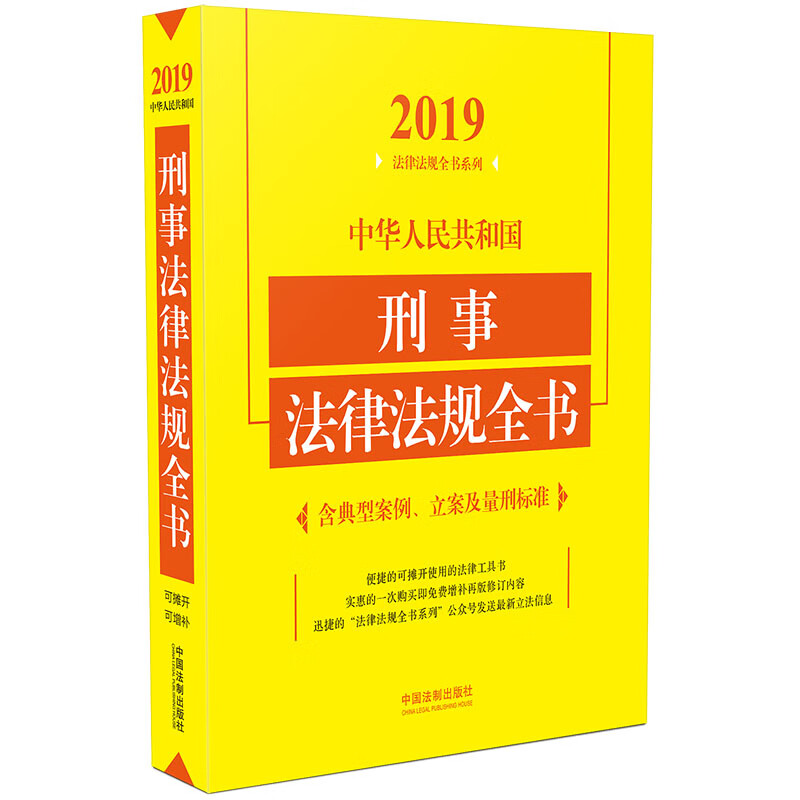 中华人民共和国刑事法律法规全书（含典型案例、立案及量刑标准）（2019年版）