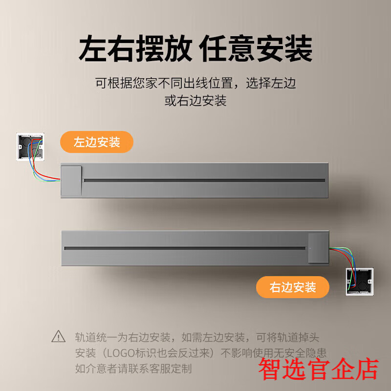小米部依轨道插座德国品质电工可移动轨道插座明装式电力滑动导轨电源客厅 灰色60cm轨道(五孔-带灯*4)