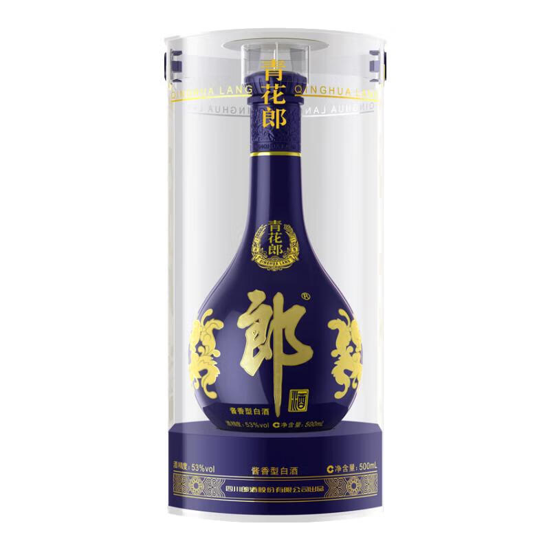 郎酒青花郎 53度醬香型 高度白酒 500ml 單瓶裝瓶裝 53度 500mL 1瓶 【四代青花郎單瓶】