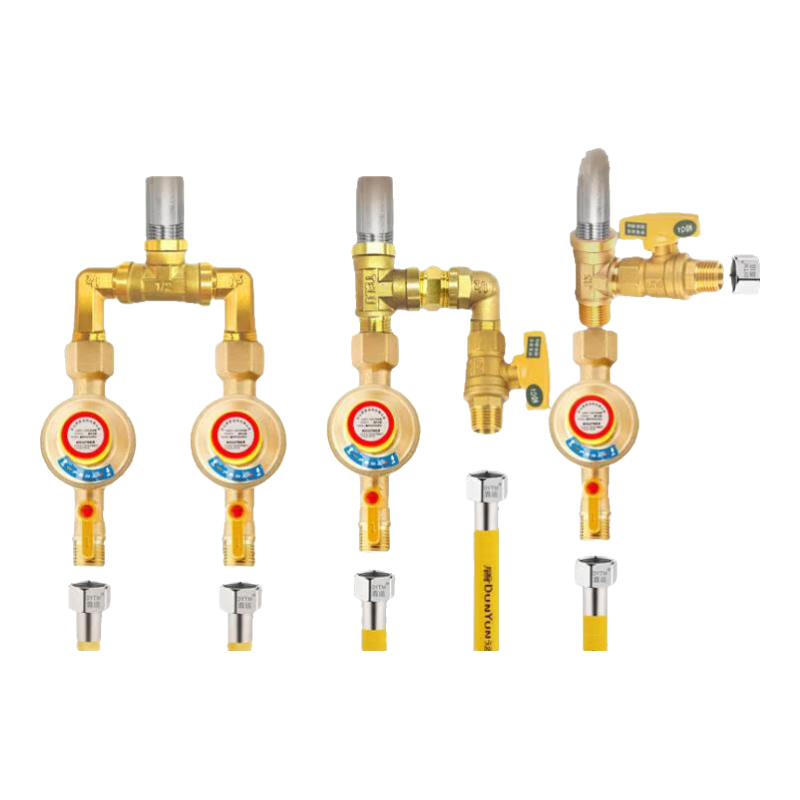 特路燃?xì)鉄崴髅簹庠钭蚤]閥壁掛爐銅管件天然氣防泄漏家用安全閥套裝 U形銅管件+2.0熱水器自閉閥套裝