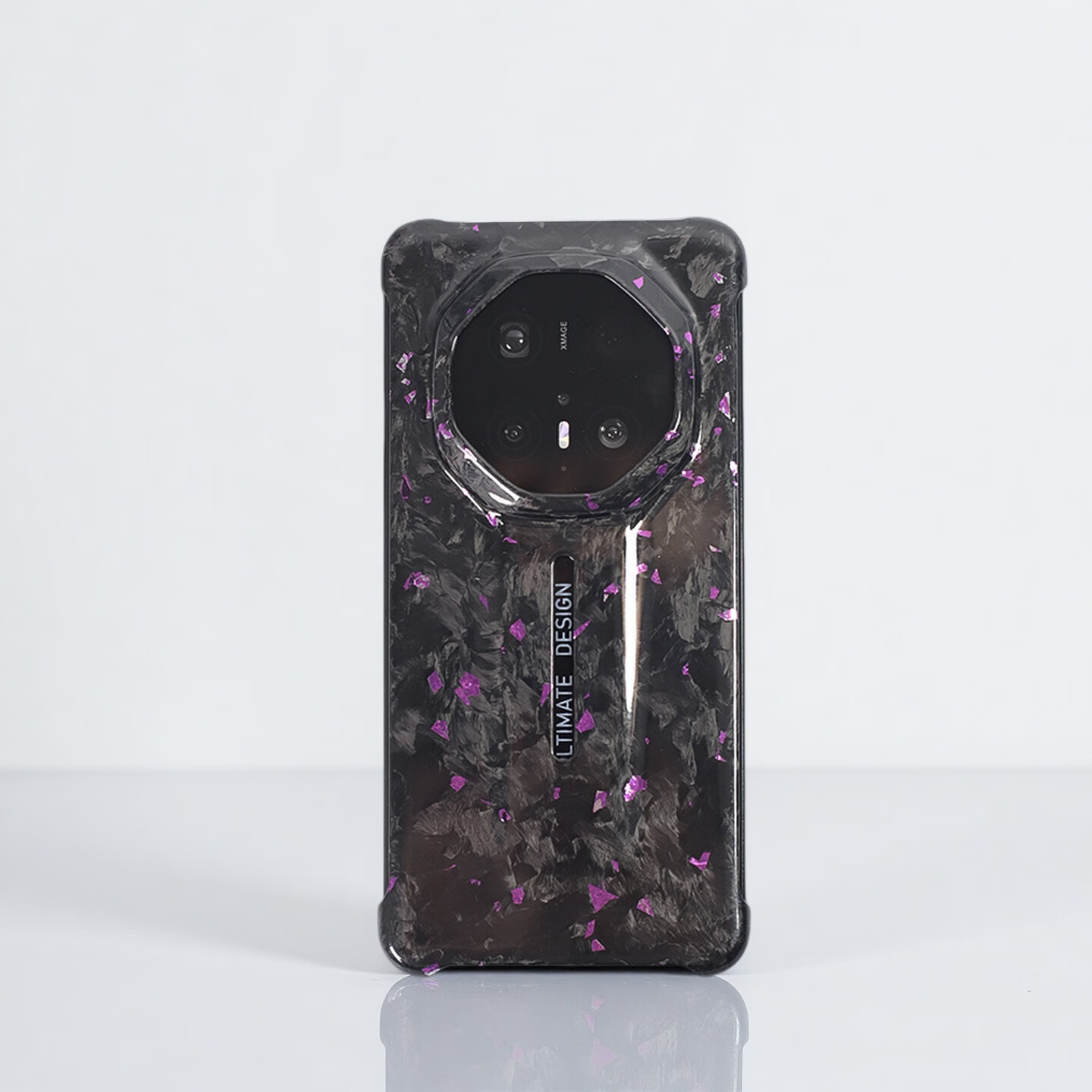 唛呐适用于华为HUAWEI Mate70RS非凡大师真碳纤维锻造纹手机壳商务轻薄高级感70RS保护壳防摔耐磨硬壳 【锻造纹 红箔】 华为Mate70RS 非凡大师