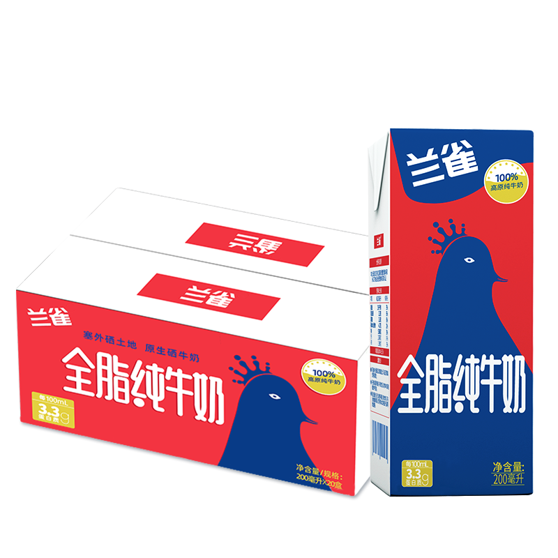 ��ȸ Lacheer 3.3g ��ԭ����ȫ֬��ţ�� ѧ��Ӫ������� 200ml*20�� �鵰�� 28.8Ԫ