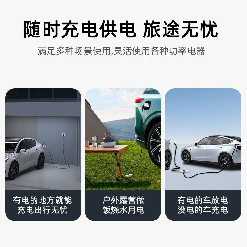 ROMADA岚图梦想家 PHEV/EV/岚图FREE/岚图知音充放电枪一体随车充3.5kw便携式家用免接地线两用取放电器 岚图梦想家 PHEV/EV 充电/放电一体枪【3米线】