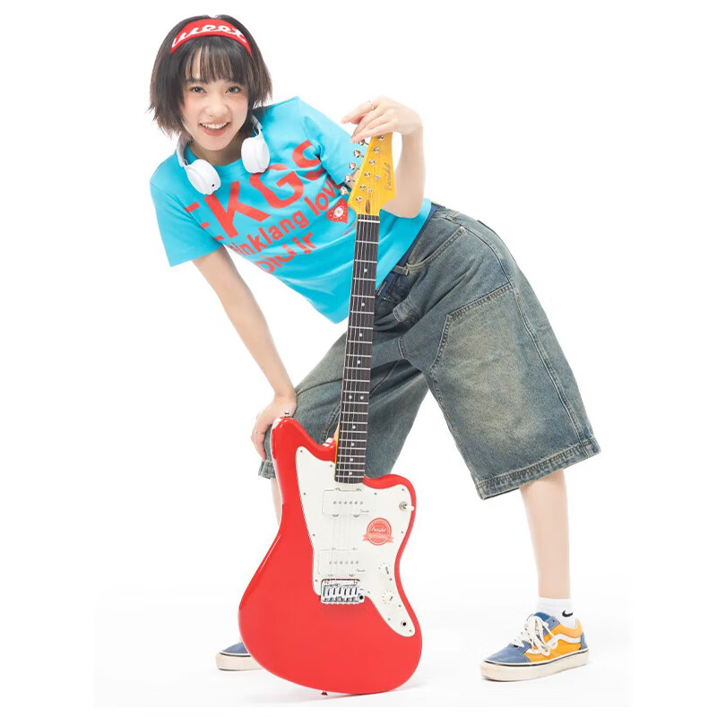 法麗達（Farida）F5350 電吉他初學者新手入門單單電吉他 F5350 FRD節(jié)日紅【單單小雙搖】