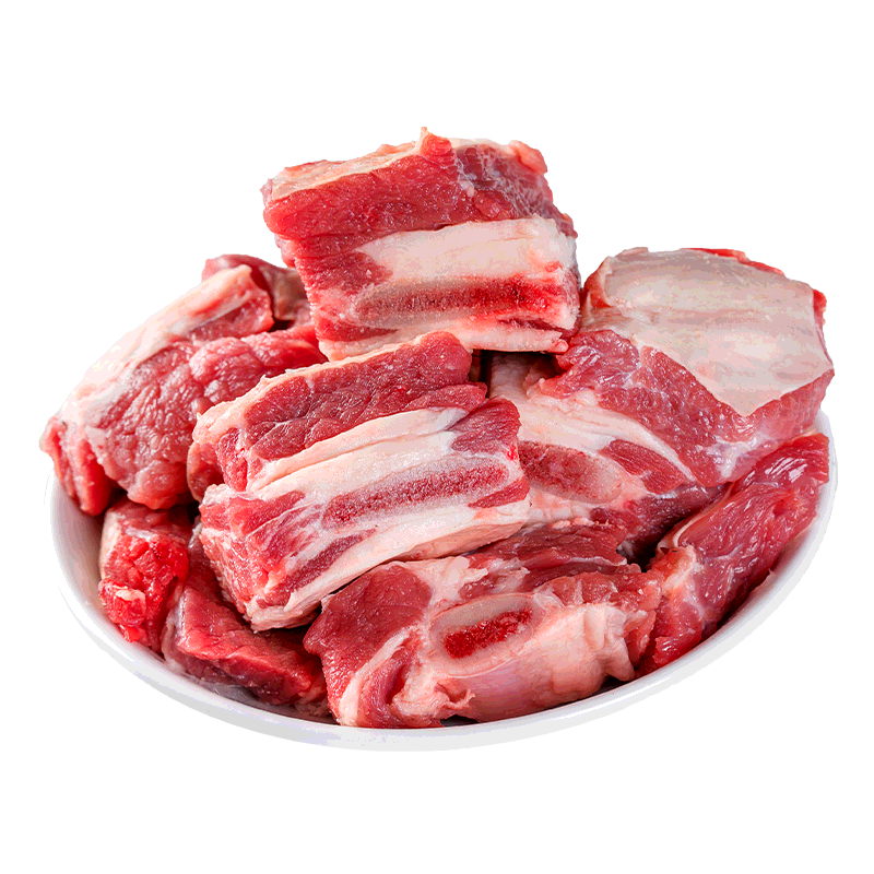 西鲜汇甘肃黄牛 新鲜原切牛排骨净重5斤 牛肉生鲜炒菜炖煮食材 源头直发